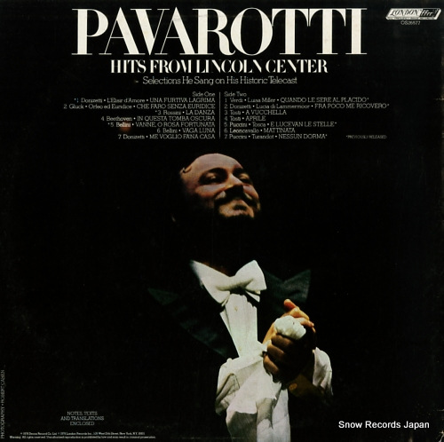 Ρѥåƥ pavarotti hits from lincoln center OS26577
