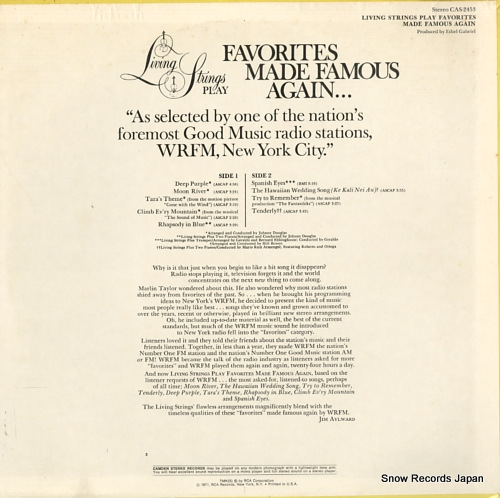 󥰡ȥ󥰥 living strings play favorites made famous again CAS-2453