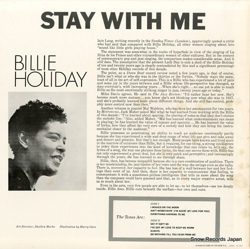 HOLIDAY, BILLIE stay with me MV2598