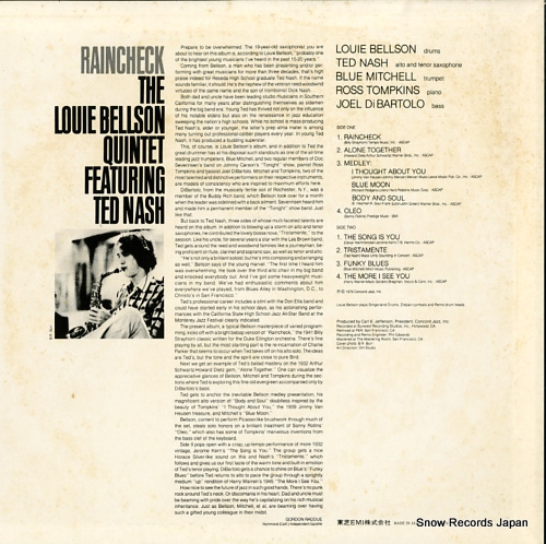 BELLSON, LOUIE raincheck ICJ-70179