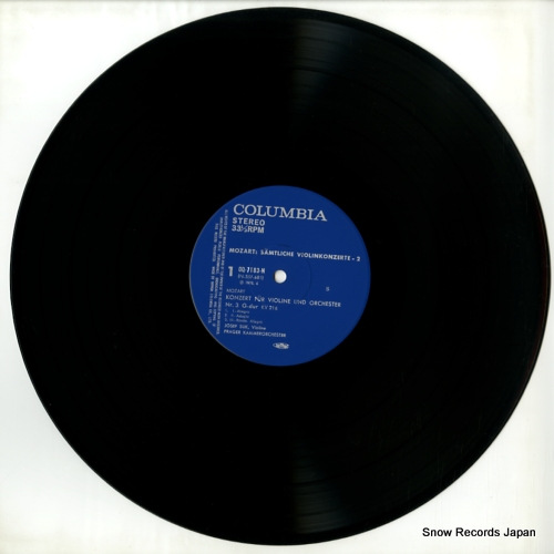 SUK, JOSEF mozart; samtliche werke fur violine und orchester OQ-7183-N