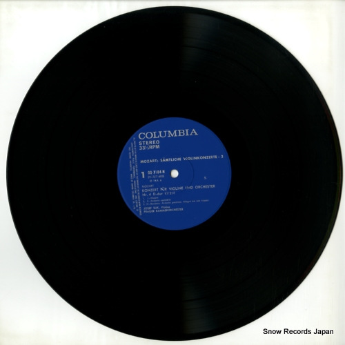 SUK, JOSEF mozart; samtliche werke fur violine und orchester OQ-7184-N