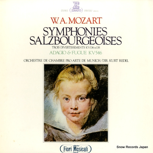 REDEL, KURT mozart; symphonies salzbourgeoises ERA-1057