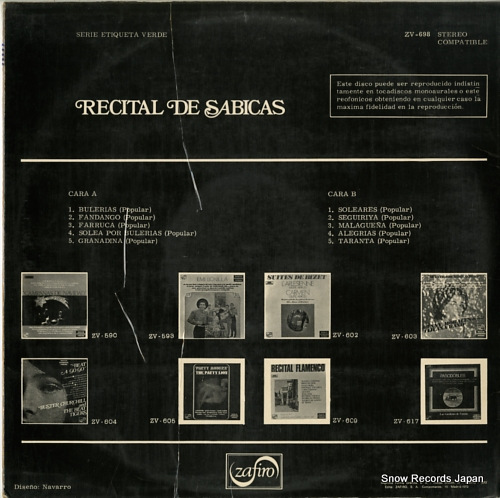 ӥ recital de sabicas ZV-698