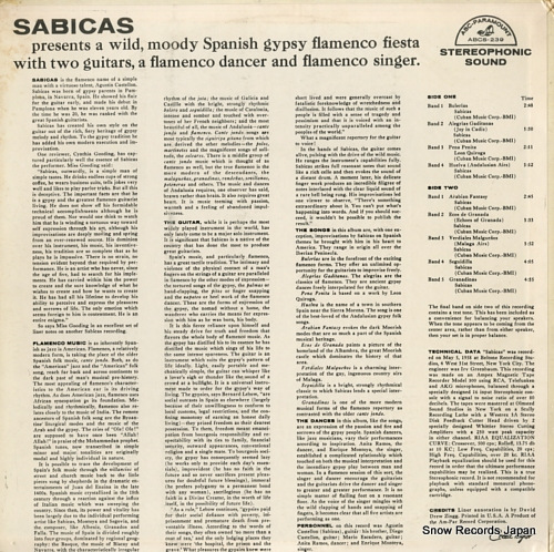 SABICAS gypsy flamenco ABCS239