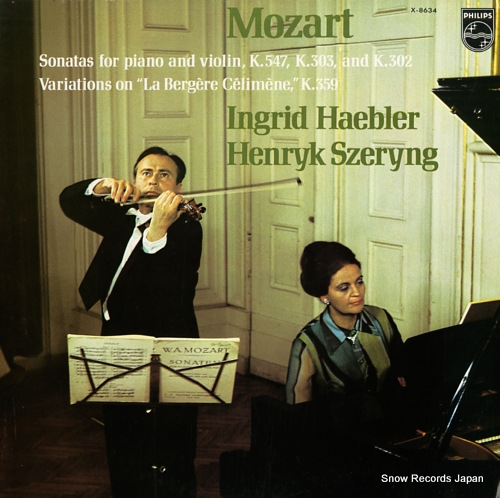 HAEBLER, INGRID / HENRYK SZERYNG mozart; sonata for piano and violin in f major, k.547 X-8634