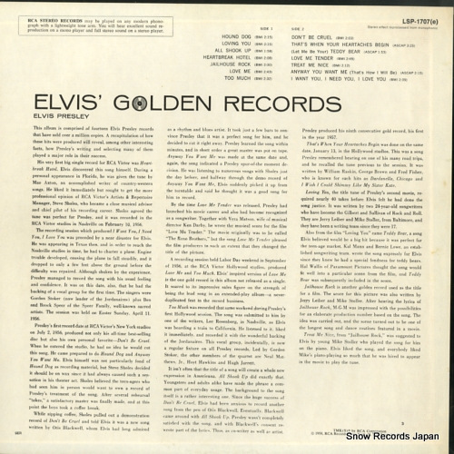 ץ쥹꡼ elvis' golden records LSP-1707(E)