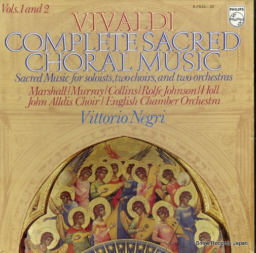 NEGRI. VITTORIO vivaldi; complete sacred choral music X-7826