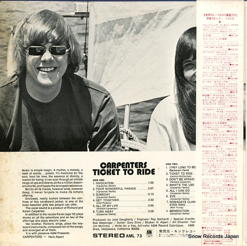 CARPENTERS ticket to ride AML73