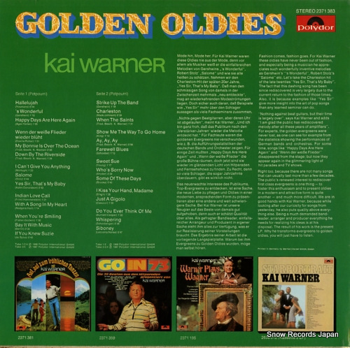 WARNER, KAI golden oldies 2371383
