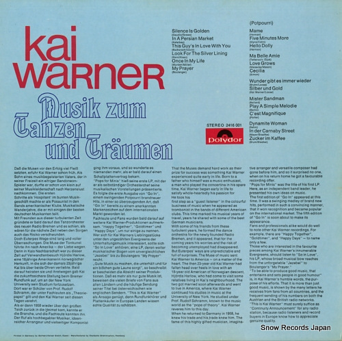 WARNER, KAI musik zum tanzen und traumen 2416001
