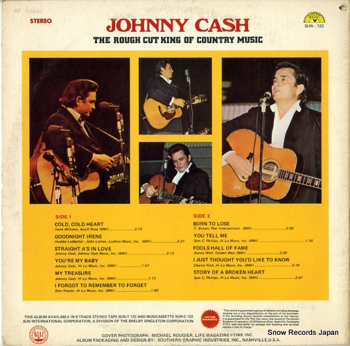 CASH, JOHNNY the rough cut king of country music SUN-122