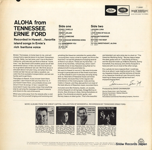 ƥͥˡե aloha from tennessee ernie ford T2681