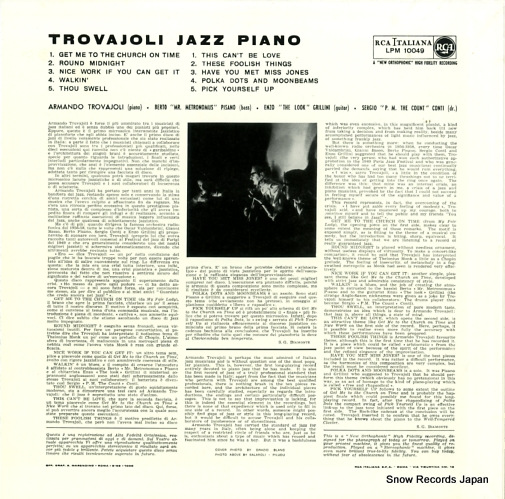 TROVAJPLI, ARMANDO trovajoli jazz piano LPM-10049
