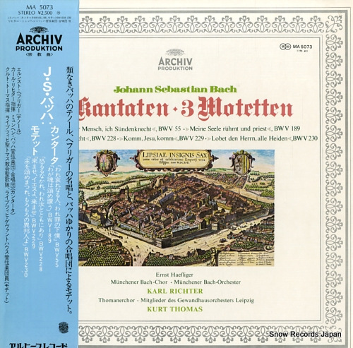 RICHTER, KARL bach; kantaten ich armer mensch, ich sundenknecht bwv55 MA5073