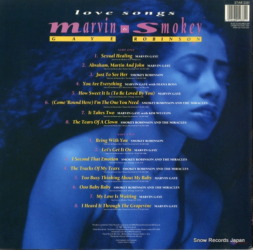 GAYE, MARVIN, AND SMOKEY ROBINSON love songs STAR2331