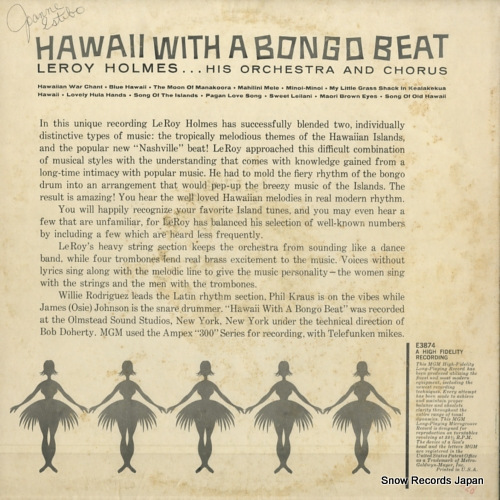 HOLMES, LEROY hawaii with a bongo beat E3874