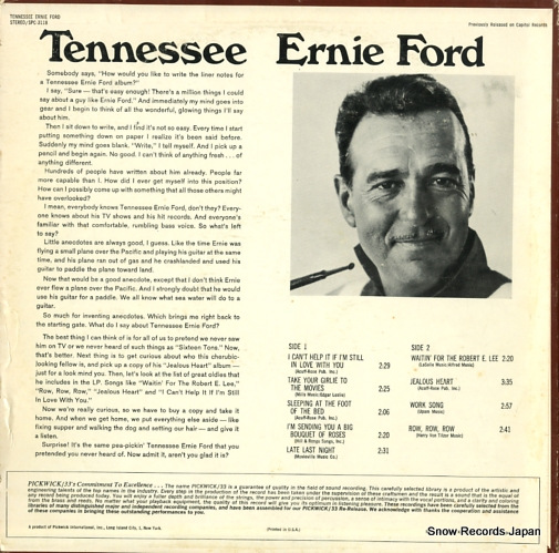FORD, TENNESSEE ERNIE i can't help it if i'm still in love with you SPC-3118