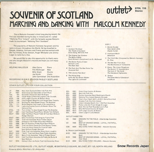 KENNEDY, MALCOM souvenir of scotland marching and dancing with malcom kennedy STOL116