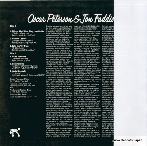 PETERSON, OSCAR oscar peterson & jon faddis MW2164