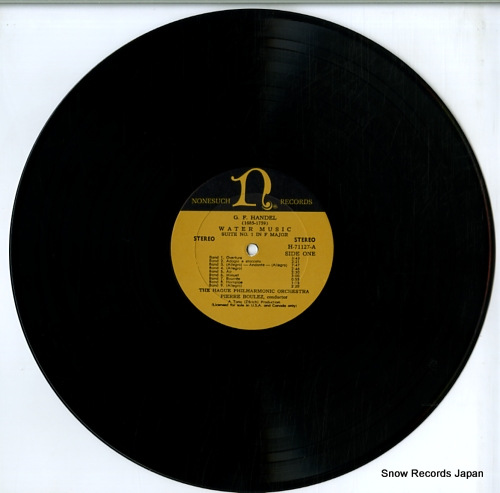 BOULEZ, PIERRE handel; water music suite no.1 in f major H-71127