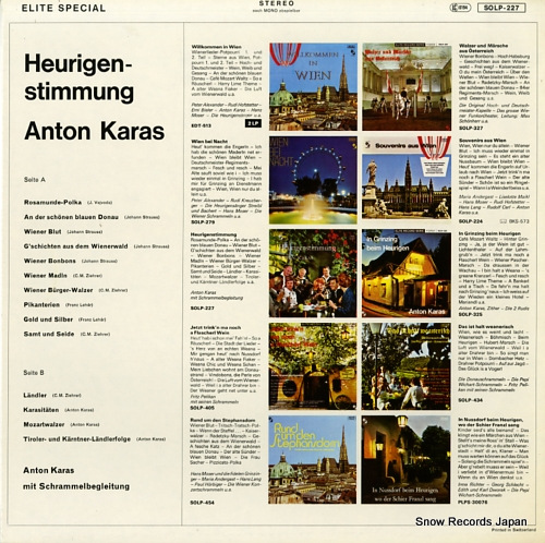 KARAS, ANTON heurigen stimmung SOLP-227