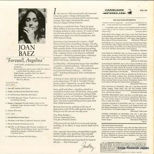 BAEZ, JOAN farewell,angelina GXC-126