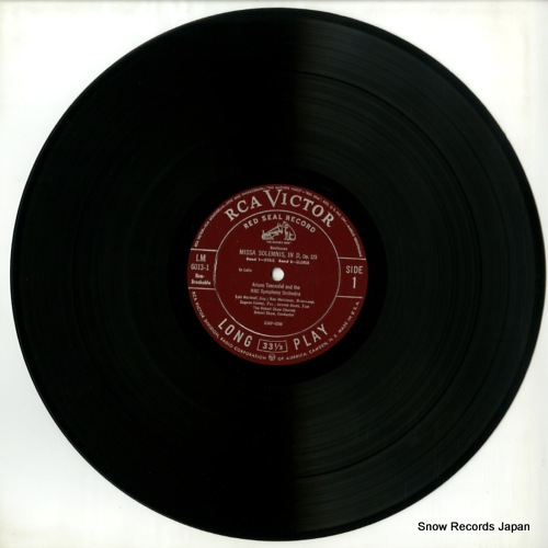TOSCANINI, ARTURO beethoven; missa solemnis LM6013