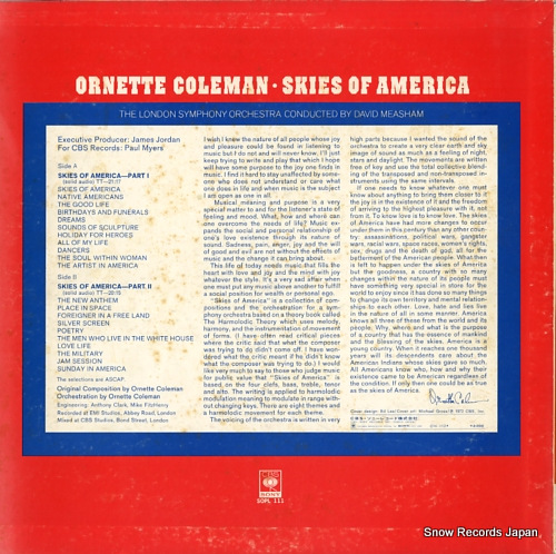 COLEMAN, ORNETTE skies of america SOPL111