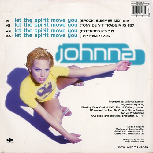 JOHNNA let the spirit move you PW321T