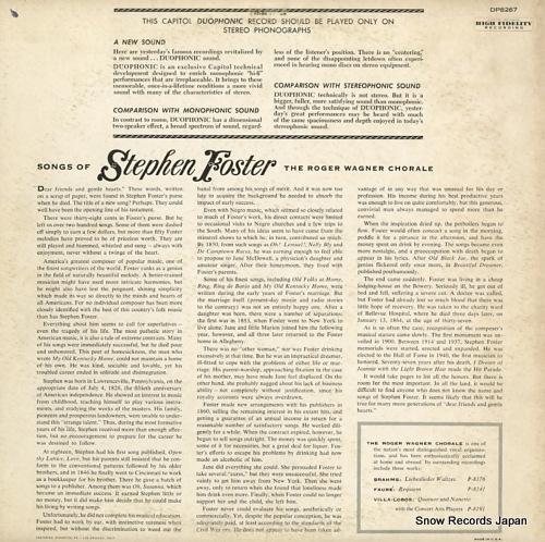 WAGNER, ROGER, CHORALE, THE songs of stephen foster DP8267