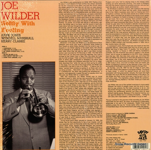 WILDER, JOE softly with feeling SJL1191
