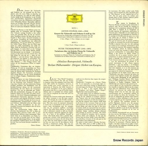 ROSTROPOVITSCH, MSTISLAV dvorak; cellokonzert h-moll (in b minor) 139044