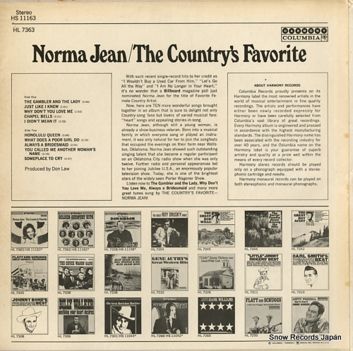 JEAN, NORMA the country's favorite HS11163