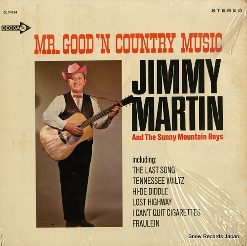 MARTIN, JIMMY, AND THE SUNNY MOUNTAIN BOYS mr good 'n country music DL74769