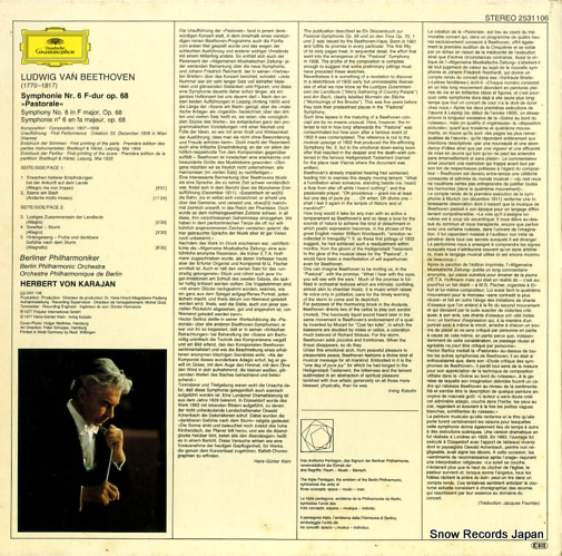 KARAJAN, HERBERT VON beethoven; symphonie nr.6 