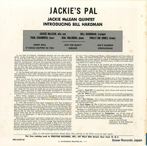 MCLEAN, JACKIE jackie's pal SMJ-6592(M)
