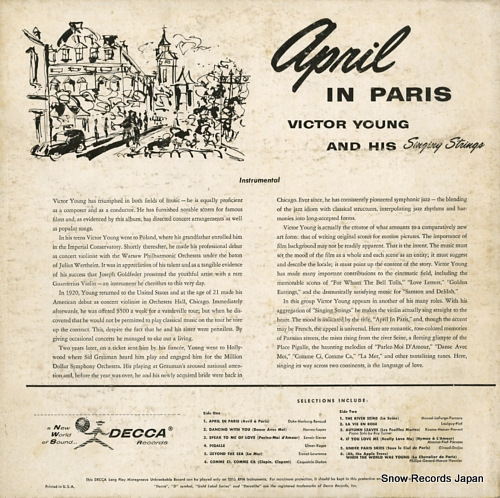 VICTOR YOUNG april in paris DL8243