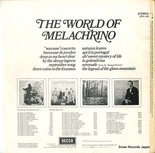 MELACHRINO, GEORGE the world of melachrino SPA48
