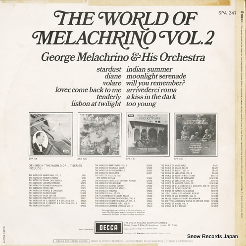 MELACHRINO, GEORGE the world of melachrino vol.2 SPA247