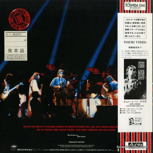 LENNON, JOHN live in new york city ECS-91160
