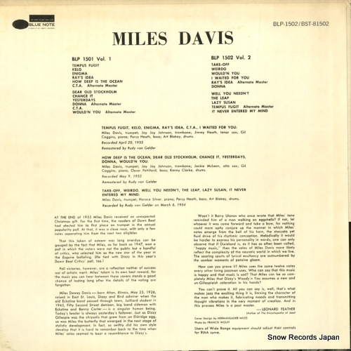 DAVIS, MILES volume 2 BST81502