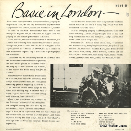 BASIE, COUNT basie in london MGV-8199