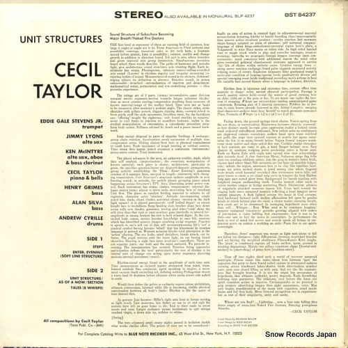 TAYLOR, CECIL unit structures BST84237