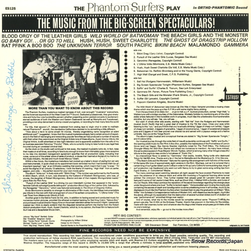 PHANTOM SURFERS, THE play the music from the big-screen spectaculars! ES125