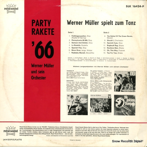 MULLER, WERNER party rakete 66 SLK16424-P