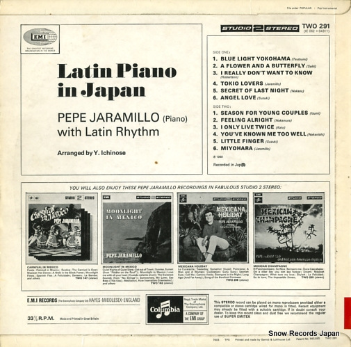 JARAMILLO, PEPE latin piano in japan TWO291