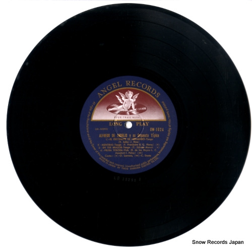 ANGELIS, ALFREDO DE alfredo de angelis y su orquesta tipica OW1024