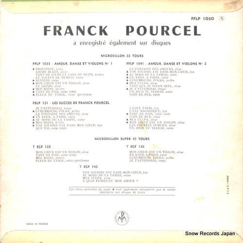 POURCEL, FRANCK amour danse et violons no3 FFLP1050