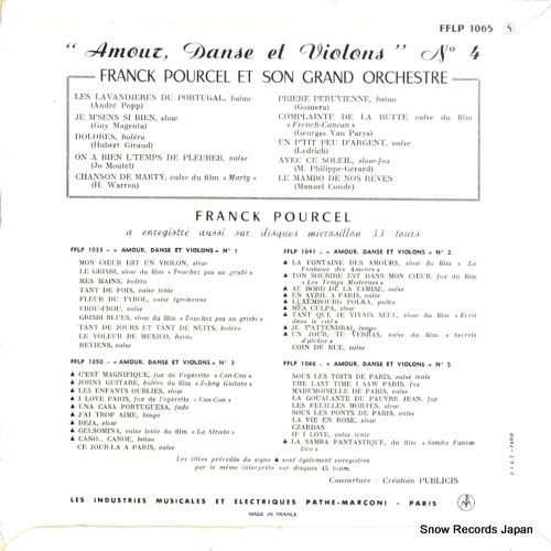 POURCEL, FRANCK amour danse et violons no4 FFLP1065